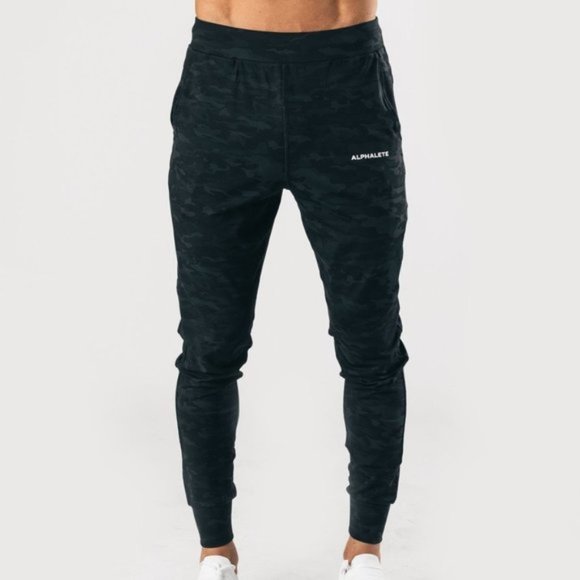 Alphalete Pants Alphalete Premium V2 Jogger Mens Black Camo Small